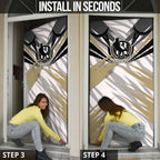 Collingwood Magpies Australian Football Door Cover Powerful Muscle Mascot - Bold Team Colors