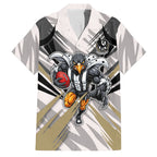 Collingwood Magpies Australian Football Family Matching Short Sleeve Bodycon Dress and Hawaiian Shirt Powerful Muscle Mascot - Bold Team Colors