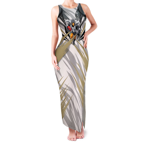 Collingwood Magpies Australian Football Family Matching Tank Maxi Dress and Hawaiian Shirt Powerful Muscle Mascot - Bold Team Colors
