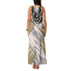 Collingwood Magpies Australian Football Family Matching Tank Maxi Dress and Hawaiian Shirt Powerful Muscle Mascot - Bold Team Colors