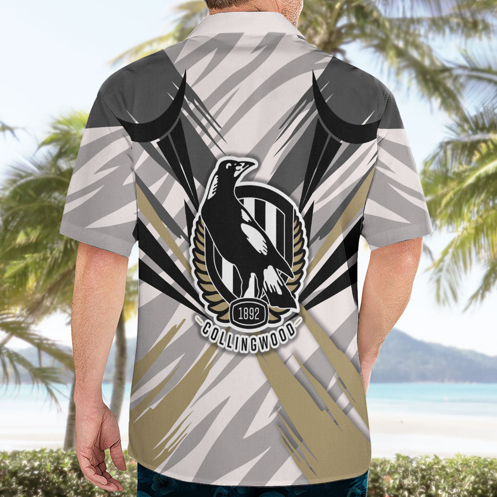 Collingwood Magpies Australian Football Hawaiian Shirt Powerful Muscle Mascot - Bold Team Colors