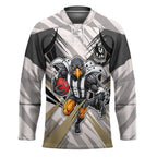Collingwood Magpies Australian Football Hockey Jersey Powerful Muscle Mascot - Bold Team Colors