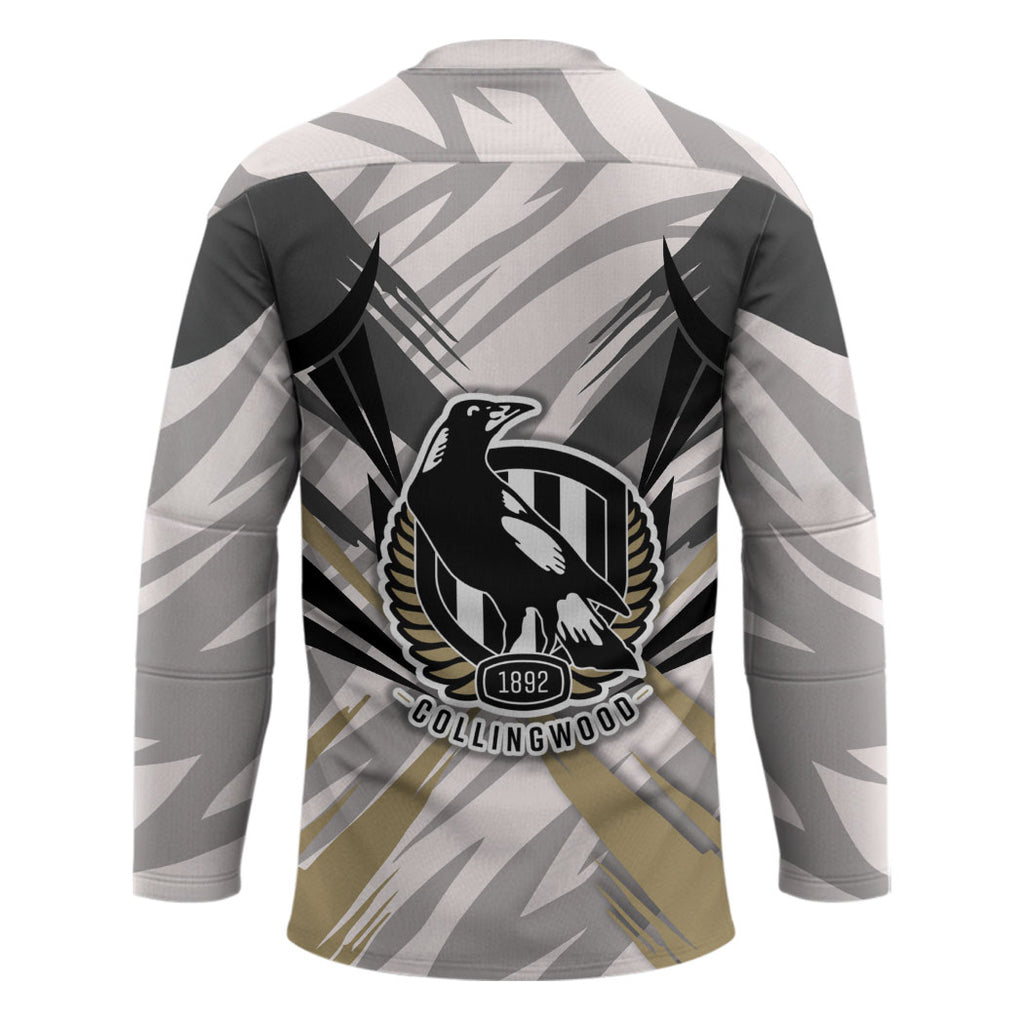 Collingwood Magpies Australian Football Hockey Jersey Powerful Muscle Mascot - Bold Team Colors