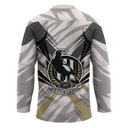 Collingwood Magpies Australian Football Hockey Jersey Powerful Muscle Mascot - Bold Team Colors