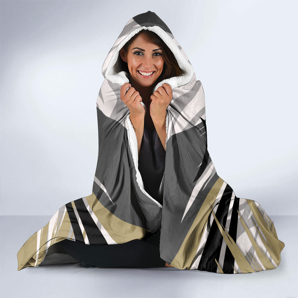 Collingwood Magpies Australian Football Hooded Blanket Powerful Muscle Mascot - Bold Team Colors