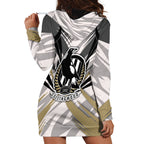 Collingwood Magpies Australian Football Hoodie Dress Powerful Muscle Mascot - Bold Team Colors