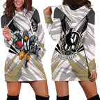 Collingwood Magpies Australian Football Hoodie Dress Powerful Muscle Mascot - Bold Team Colors