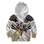 Collingwood Magpies Australian Football Kid Hoodie Powerful Muscle Mascot - Bold Team Colors