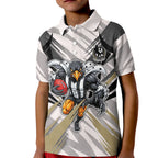 Collingwood Magpies Australian Football Kid Polo Shirt Powerful Muscle Mascot - Bold Team Colors