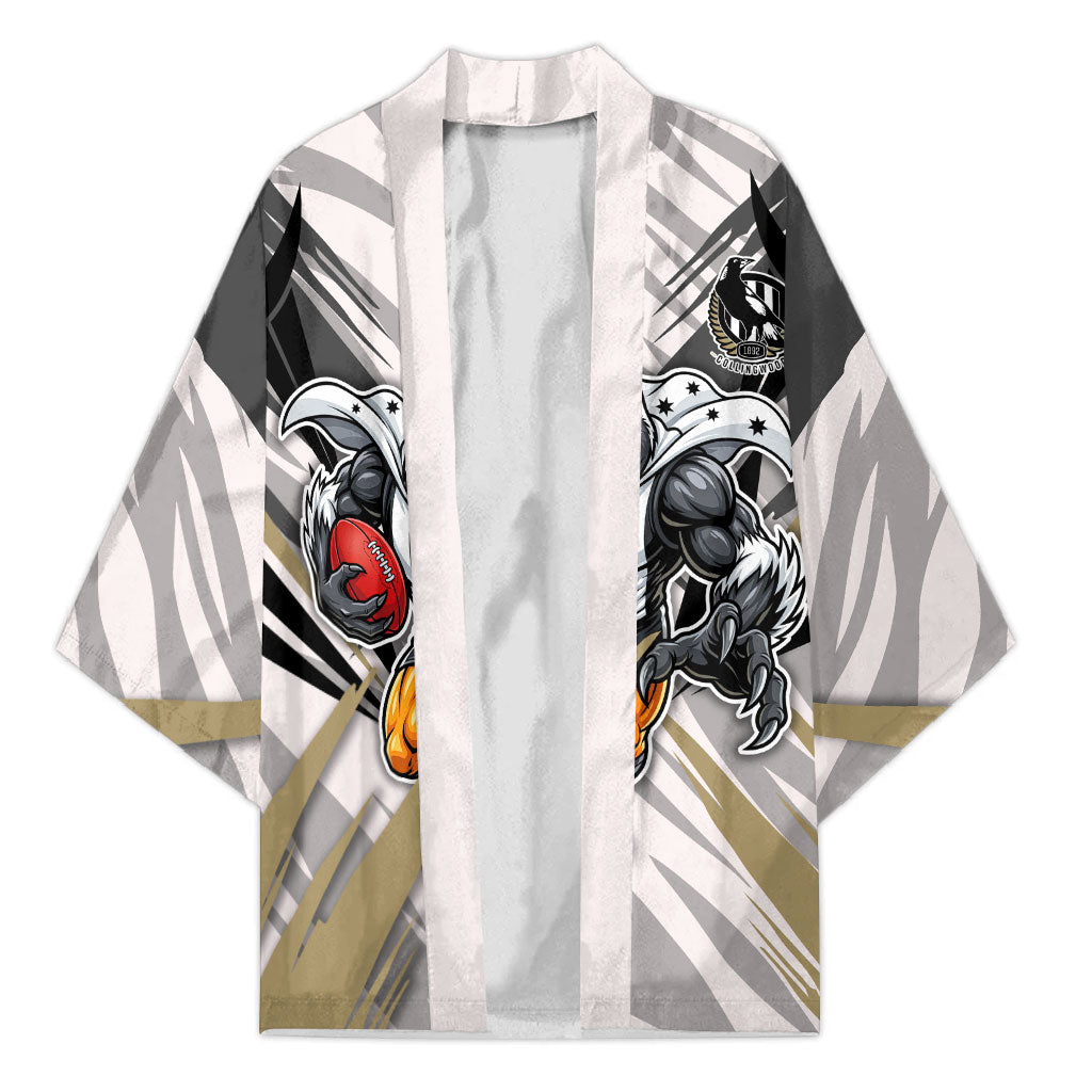 Collingwood Magpies Australian Football Kimono Powerful Muscle Mascot - Bold Team Colors