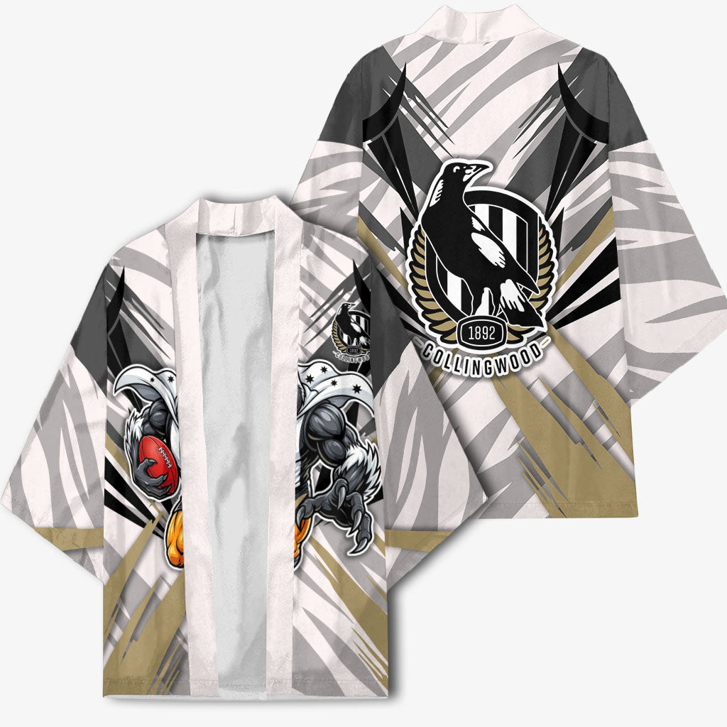 Collingwood Magpies Australian Football Kimono Powerful Muscle Mascot - Bold Team Colors