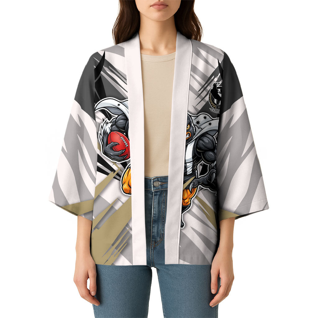 Collingwood Magpies Australian Football Kimono Powerful Muscle Mascot - Bold Team Colors