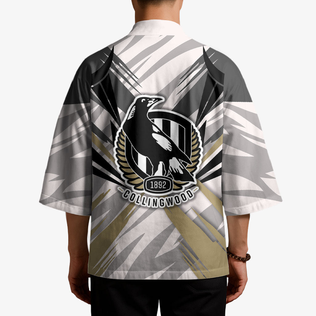 Collingwood Magpies Australian Football Kimono Powerful Muscle Mascot - Bold Team Colors