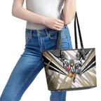 Collingwood Magpies Australian Football Leather Tote Bag Powerful Muscle Mascot - Bold Team Colors