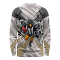 Collingwood Magpies Australian Football Long Sleeve Shirt Powerful Muscle Mascot - Bold Team Colors