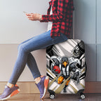 Collingwood Magpies Australian Football Luggage Cover Powerful Muscle Mascot - Bold Team Colors