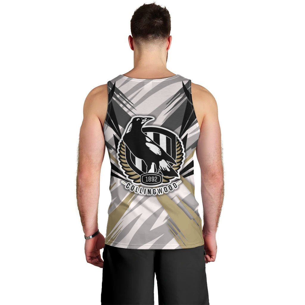 Collingwood Magpies Australian Football Men Tank Top Powerful Muscle Mascot - Bold Team Colors