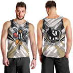 Collingwood Magpies Australian Football Men Tank Top Powerful Muscle Mascot - Bold Team Colors