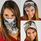 Collingwood Magpies Australian Football Neck Gaiter Powerful Muscle Mascot - Bold Team Colors