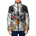 Collingwood Magpies Australian Football Padded Jacket Powerful Muscle Mascot - Bold Team Colors