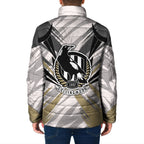 Collingwood Magpies Australian Football Padded Jacket Powerful Muscle Mascot - Bold Team Colors