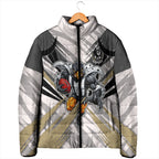 Collingwood Magpies Australian Football Padded Jacket Powerful Muscle Mascot - Bold Team Colors