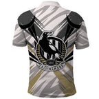 Collingwood Magpies Australian Football Polo Shirt Powerful Muscle Mascot - Bold Team Colors