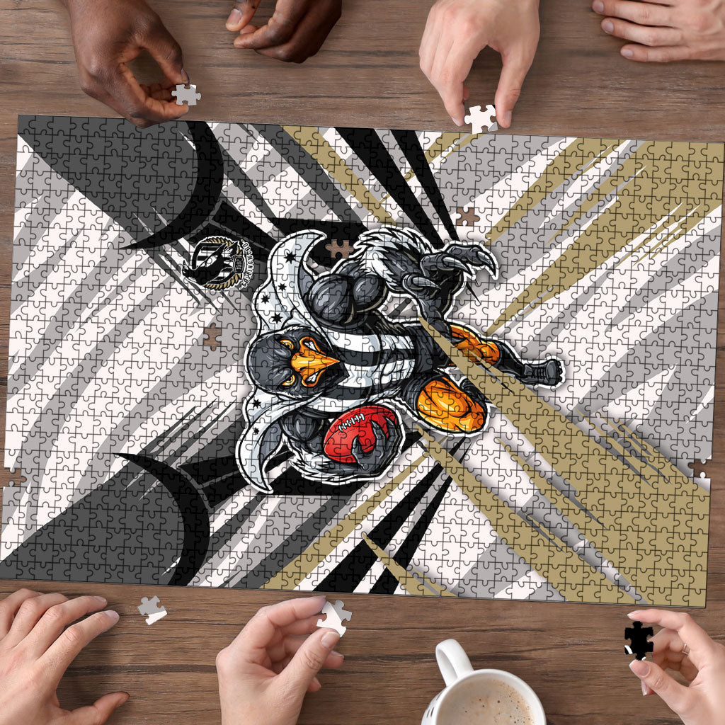 Collingwood Magpies Australian Football Puzzle Powerful Muscle Mascot - Bold Team Colors