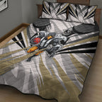 Collingwood Magpies Australian Football Quilt Bed Set Powerful Muscle Mascot - Bold Team Colors