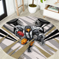 Collingwood Magpies Australian Football Round Carpet Powerful Muscle Mascot - Bold Team Colors