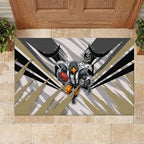 Collingwood Magpies Australian Football Rubber Doormat Powerful Muscle Mascot - Bold Team Colors