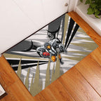Collingwood Magpies Australian Football Rubber Doormat Powerful Muscle Mascot - Bold Team Colors