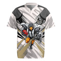 Collingwood Magpies Australian Football Rugby Jersey Powerful Muscle Mascot - Bold Team Colors