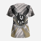 Collingwood Magpies Australian Football Scrub Top Powerful Muscle Mascot - Bold Team Colors