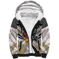 Collingwood Magpies Australian Football Sherpa Hoodie Powerful Muscle Mascot - Bold Team Colors