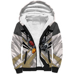 Collingwood Magpies Australian Football Sherpa Hoodie Powerful Muscle Mascot - Bold Team Colors