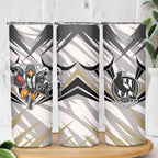 Collingwood Magpies Australian Football Skinny Tumbler Powerful Muscle Mascot - Bold Team Colors