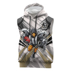 Collingwood Magpies Australian Football Sleeveless Hoodie Powerful Muscle Mascot - Bold Team Colors