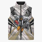 Collingwood Magpies Australian Football Sleeveless Puffer Jacket Powerful Muscle Mascot - Bold Team Colors