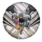 Collingwood Magpies Australian Football Spare Tire Cover Powerful Muscle Mascot - Bold Team Colors