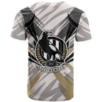 Collingwood Magpies Australian Football T Shirt Powerful Muscle Mascot - Bold Team Colors