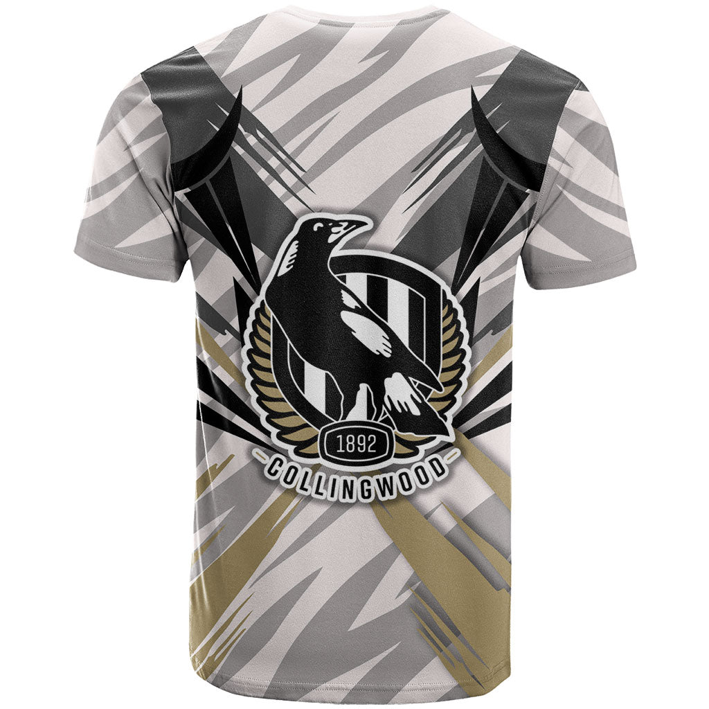 Collingwood Magpies Australian Football T Shirt Powerful Muscle Mascot - Bold Team Colors