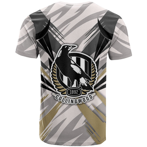 Collingwood Magpies Australian Football T Shirt Powerful Muscle Mascot - Bold Team Colors