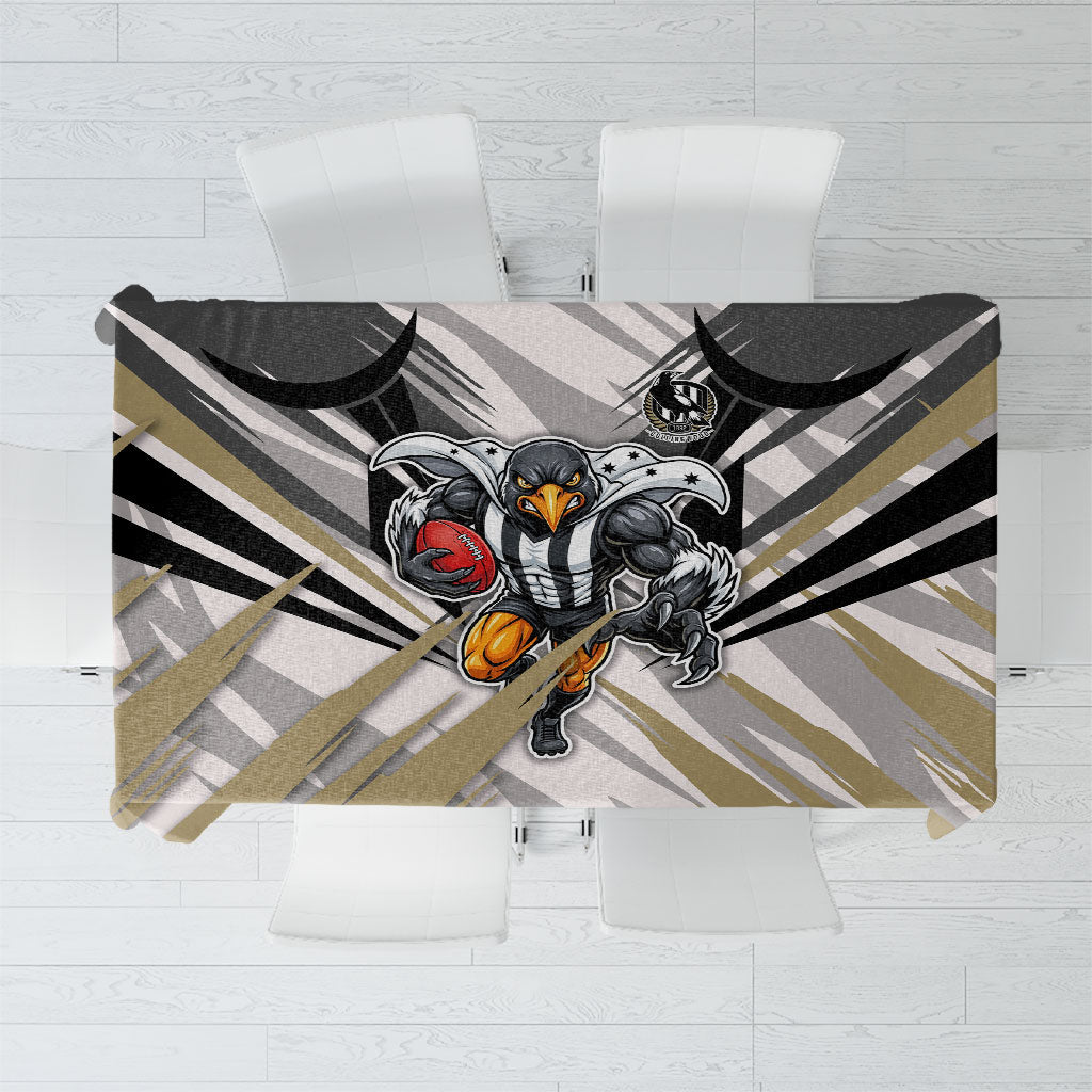 Collingwood Magpies Australian Football Tablecloth Powerful Muscle Mascot - Bold Team Colors
