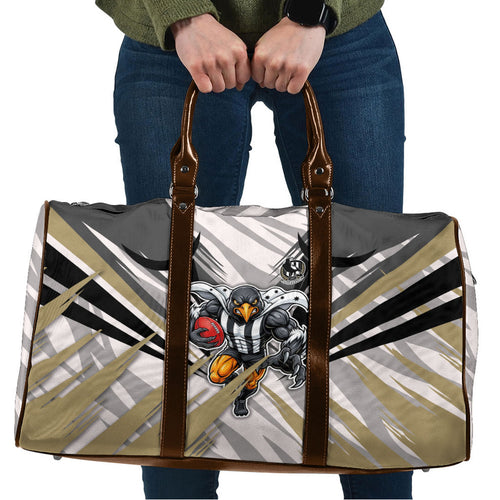 Collingwood Magpies Australian Football Travel Bag Powerful Muscle Mascot - Bold Team Colors