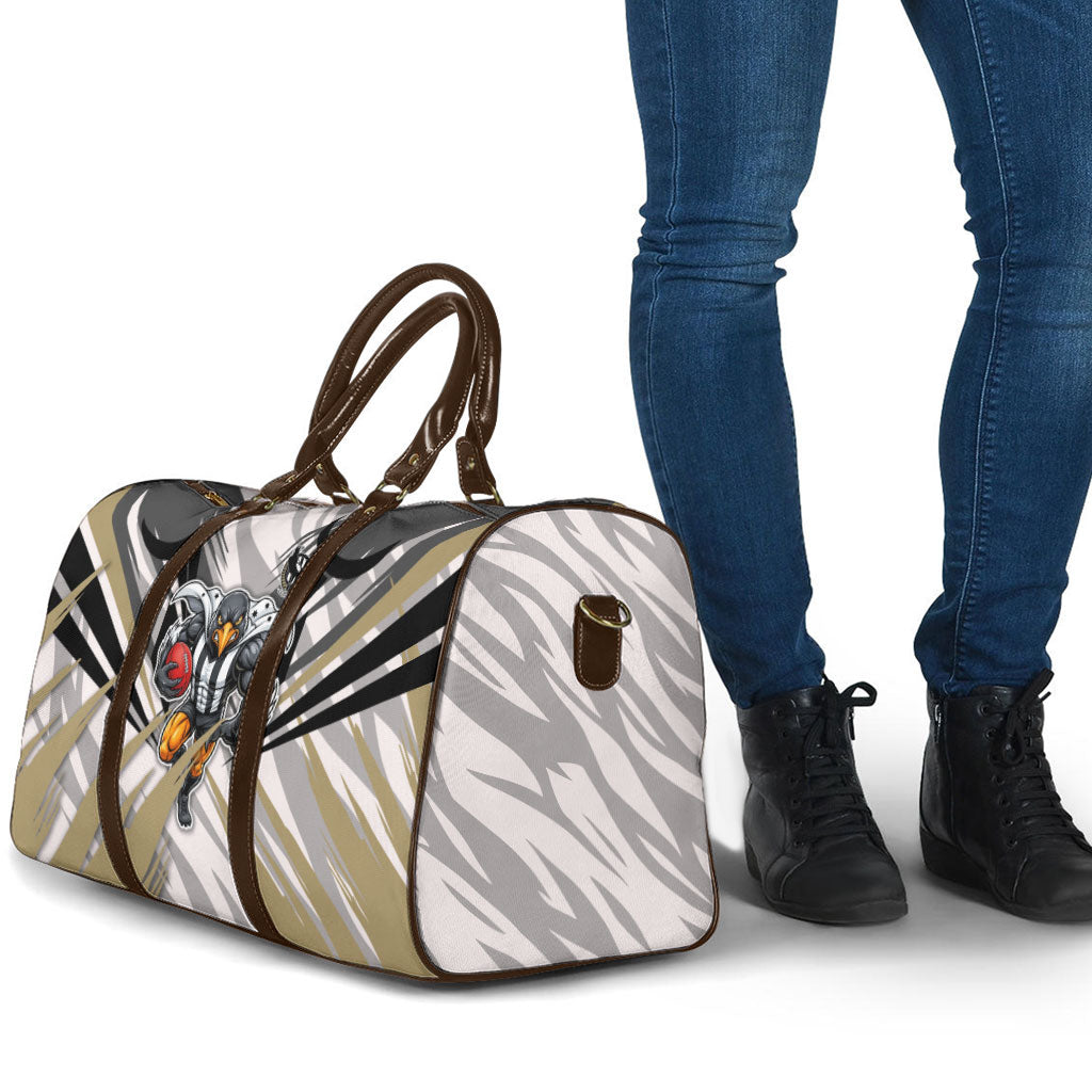 Collingwood Magpies Australian Football Travel Bag Powerful Muscle Mascot - Bold Team Colors
