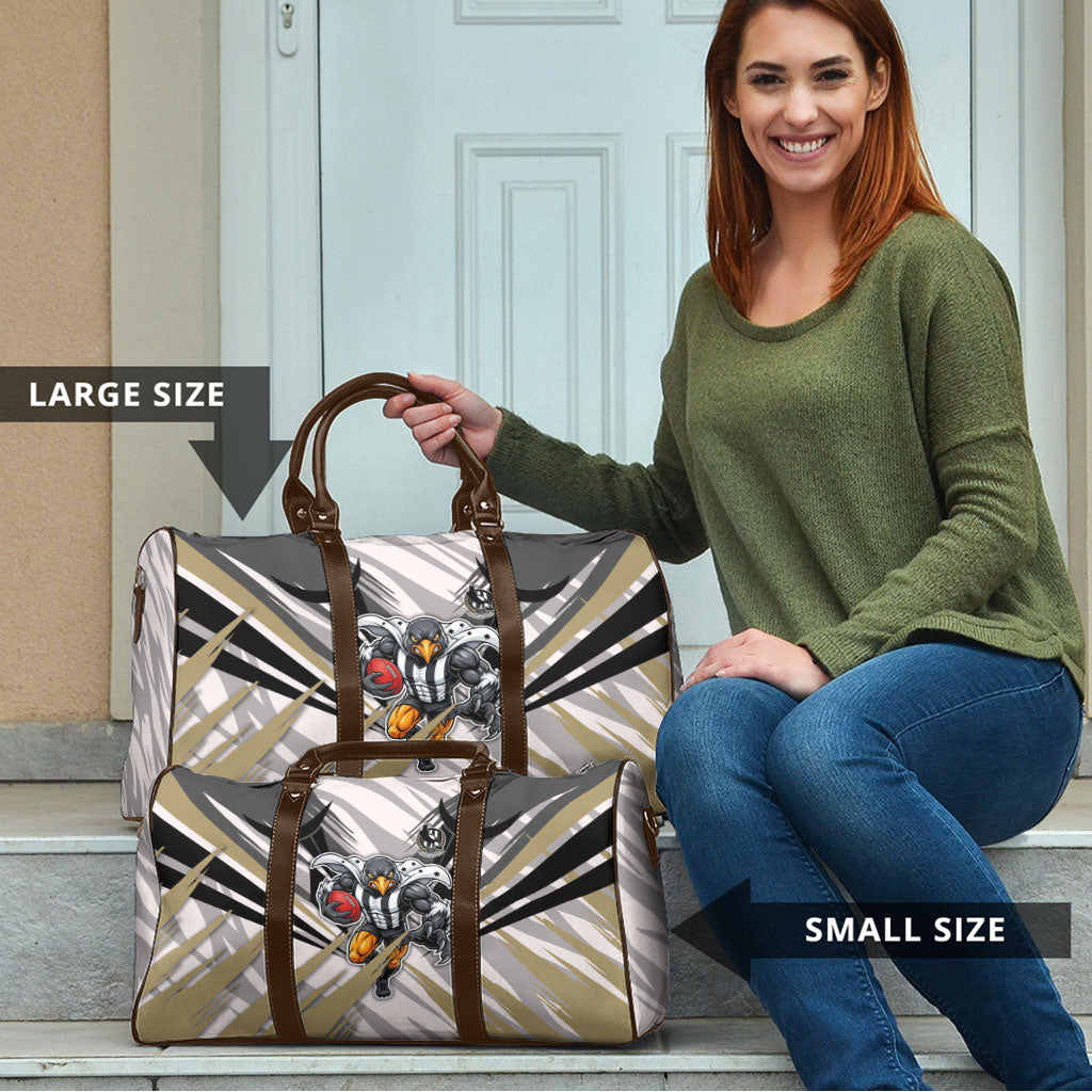 Collingwood Magpies Australian Football Travel Bag Powerful Muscle Mascot - Bold Team Colors