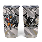 Collingwood Magpies Australian Football Tumbler Cup Powerful Muscle Mascot - Bold Team Colors