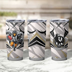 Collingwood Magpies Australian Football Tumbler Cup Powerful Muscle Mascot - Bold Team Colors