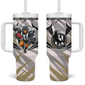 Collingwood Magpies Australian Football Tumbler With Handle Powerful Muscle Mascot - Bold Team Colors